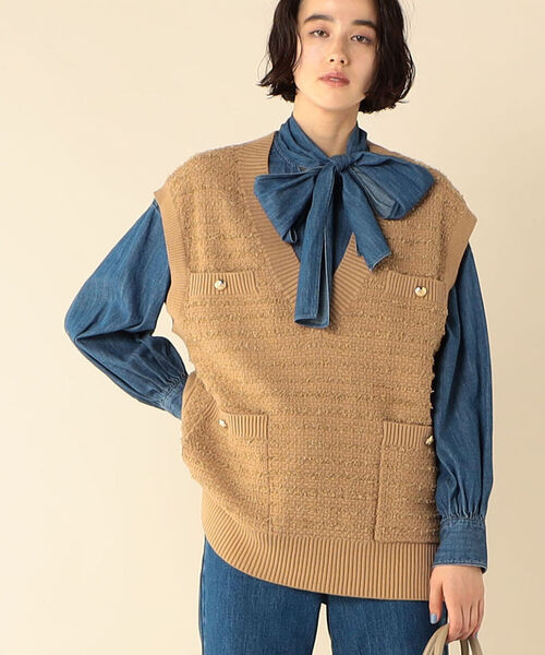 セール】◇【WEB限定】ツイード柄Vネックベスト(ベスト)|NOLLEY'S セール】◇【WEB限定】ツイード柄Vネックベスト(ベスト)|NOLLEY'S