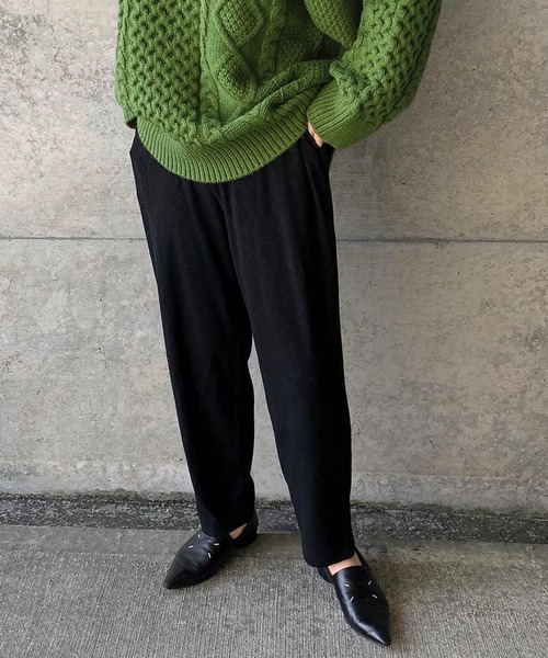 select MOCA by son(セレクトモカバイソン)の「リラックスリブイージーパンツ(その他パンツ・レディース・ブラック/グレイッシュベージュ/グリーン・FREE)」の18枚目の写真