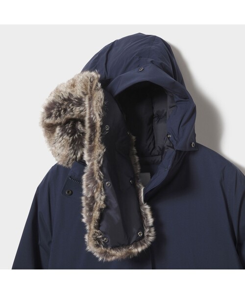 AIGLE(エーグル)の「透湿防水 フーディ ダウンパーカ ジャケット(ダウンジャケット/コート・レディース・ダークネイビー/マスタード・40/38/36)」の14枚目の写真