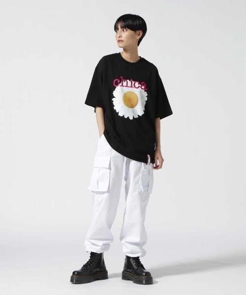 Chica（チカ）の「Chica/チカ/デイジーＴee（Tシャツ/カットソー・レディース・ピンク/ホワイト/ブラック・F）」の5枚目の写真