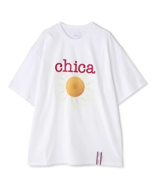Chica（チカ）の「Chica/チカ/デイジーＴee（Tシャツ/カットソー・レディース・ピンク/ホワイト/ブラック・F）」の13枚目の写真