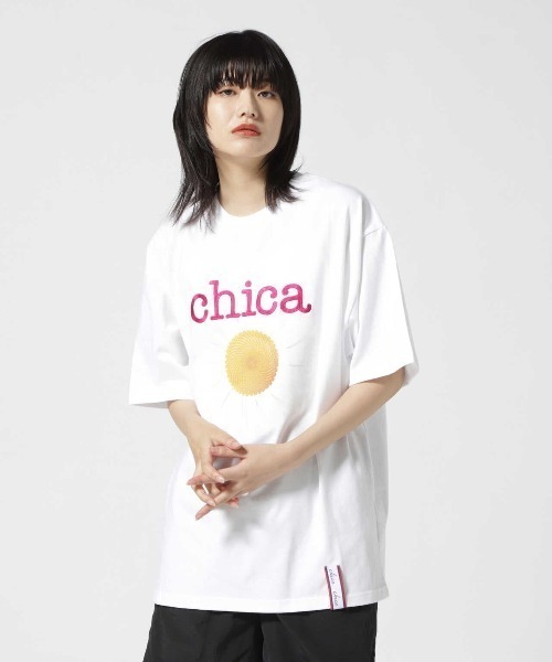 Chica（チカ）の「Chica/チカ/デイジーＴee（Tシャツ/カットソー・レディース・ピンク/ホワイト/ブラック・F）」の14枚目の写真