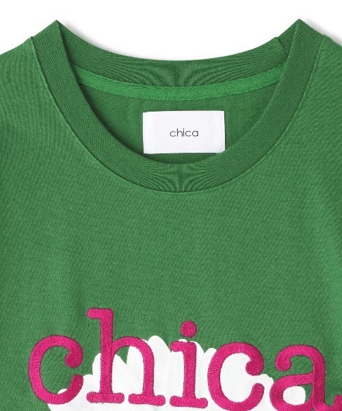 Chica（チカ）の「Chica/チカ/デイジーＴee（Tシャツ/カットソー・レディース・ピンク/ホワイト/ブラック・F）」の18枚目の写真