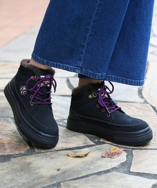 チチカカ（チチカカ）の「ネイティブ刺繍ミドルスニーカー（スニーカー・レディース・ターコイズブルー/グレー/ブラック・LARGE/MEDIUM）」の16枚目の写真