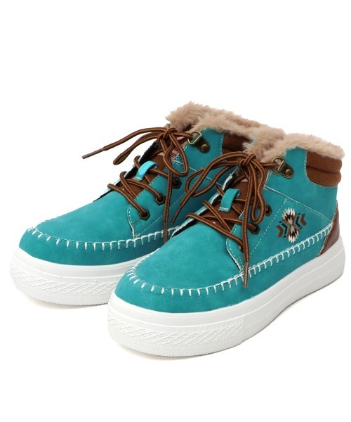 チチカカ（チチカカ）の「ネイティブ刺繍ミドルスニーカー（スニーカー・レディース・ターコイズブルー/グレー/ブラック・LARGE/MEDIUM）」の20枚目の写真