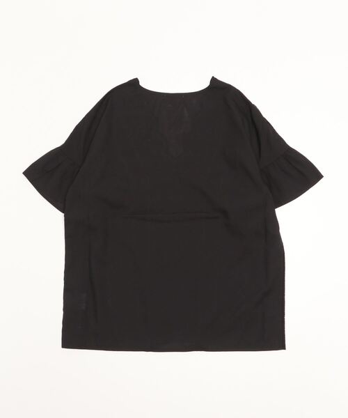 Brownie（ブラウニー）の「Brownie Vネックレース切替袖フリルブラウス（シャツ/ブラウス・レディース・ホワイト/ブラック/オレンジ・FREE）」の19枚目の写真