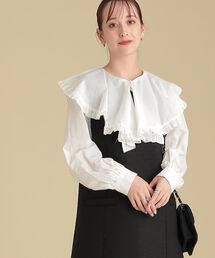 Ray BEAMS | Ray BEAMS / ビック ラッフル フリルカラー ブラウス(シャツ/ブラウス)