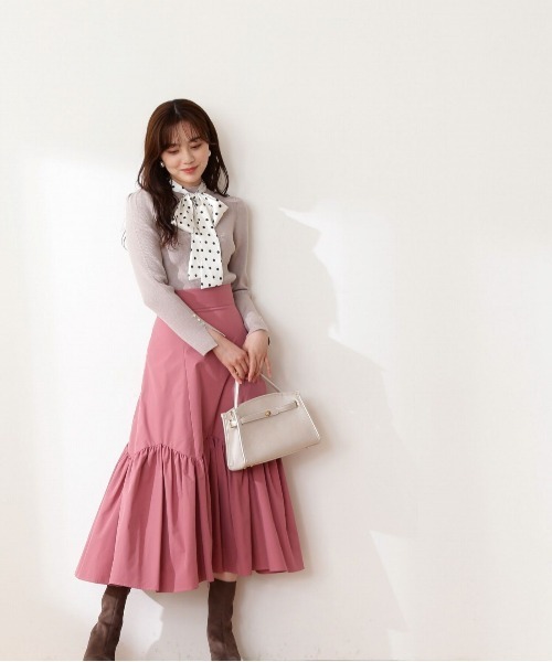 PROPORTION BODY DRESSING（プロポーションボディドレッシング）の「ドットリボンリブニット / 1212270016（ニット/セーター・レディース・ネイビー/グレー/ホワイト系その他・MEDIUM/SMALL）」の7枚目の写真