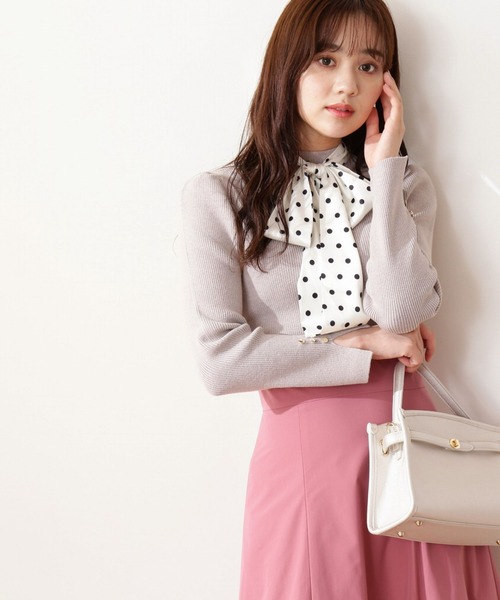 PROPORTION BODY DRESSING（プロポーションボディドレッシング）の「ドットリボンリブニット / 1212270016（ニット/セーター・レディース・ネイビー/グレー/ホワイト系その他・MEDIUM/SMALL）」の8枚目の写真