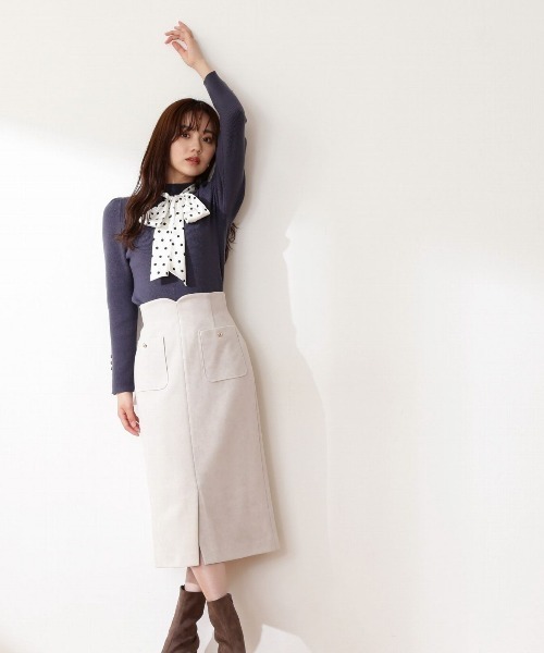 PROPORTION BODY DRESSING（プロポーションボディドレッシング）の「ドットリボンリブニット / 1212270016（ニット/セーター・レディース・ネイビー/グレー/ホワイト系その他・MEDIUM/SMALL）」の10枚目の写真