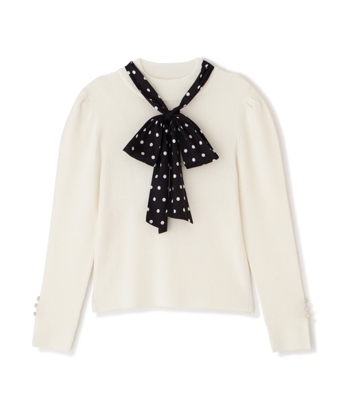 PROPORTION BODY DRESSING（プロポーションボディドレッシング）の「ドットリボンリブニット / 1212270016（ニット/セーター・レディース・ネイビー/グレー/ホワイト系その他・MEDIUM/SMALL）」の15枚目の写真