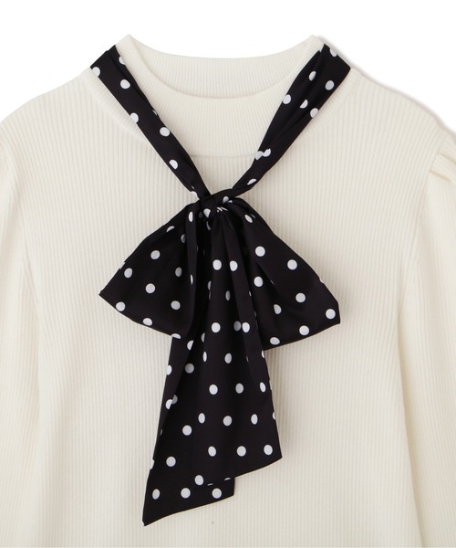 PROPORTION BODY DRESSING（プロポーションボディドレッシング）の「ドットリボンリブニット / 1212270016（ニット/セーター・レディース・ネイビー/グレー/ホワイト系その他・MEDIUM/SMALL）」の17枚目の写真