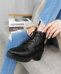 minia | 厚底レースアップブーティ　◆(ブーツ)