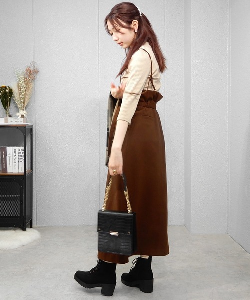 minia（ミニア）の「厚底レースアップブーティ（ブーツ・レディース・ブラック系その他2/ブラック系その他/カーキブラウン・LL/S/M/L）」の12枚目の写真