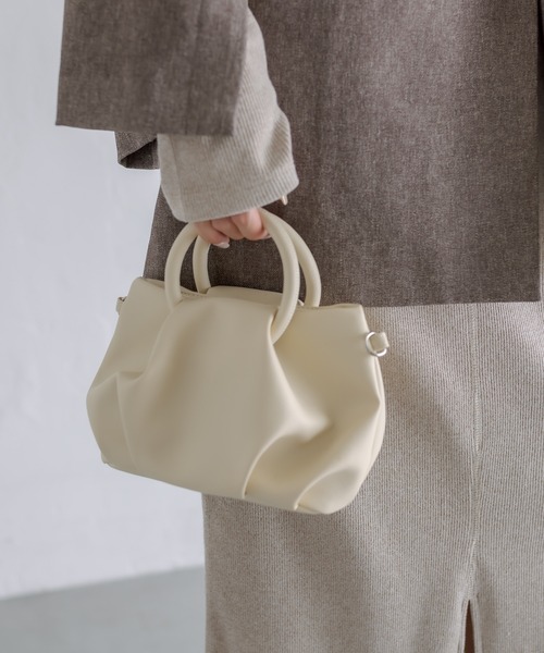 mystic（ミスティック）の「サークルハンドルミニBAG（ショルダーバッグ・レディース・アイボリー/ブラック/ピンク・ONE SIZE）」の5枚目の写真