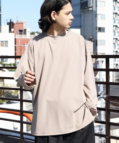 8(eight)(エイト)の「ワイドモックネックTシャツ(Tシャツ/カットソー・メンズ・ホワイト/ベージュ/グレー系その他/チャコールグレー/ブラウン/ネイビー/ブラック・MEDIUM/LARGE)」の7枚目の写真
