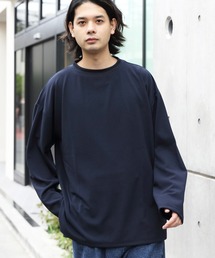 ワイドモックネックTシャツ