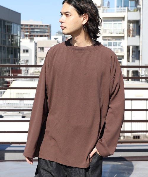 8(eight)(エイト)の「ワイドモックネックTシャツ(Tシャツ/カットソー・メンズ・ホワイト/ベージュ/グレー系その他/チャコールグレー/ブラウン/ネイビー/ブラック・MEDIUM/LARGE)」の6枚目の写真
