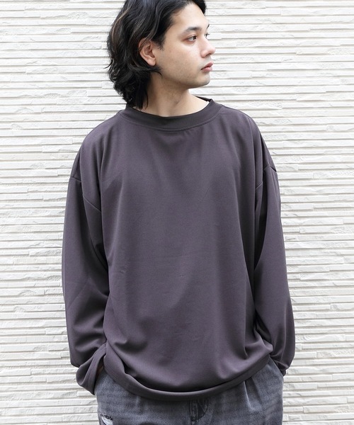 8(eight)(エイト)の「ワイドモックネックTシャツ(Tシャツ/カットソー・メンズ・ホワイト/ベージュ/グレー系その他/チャコールグレー/ブラウン/ネイビー/ブラック・MEDIUM/LARGE)」の4枚目の写真