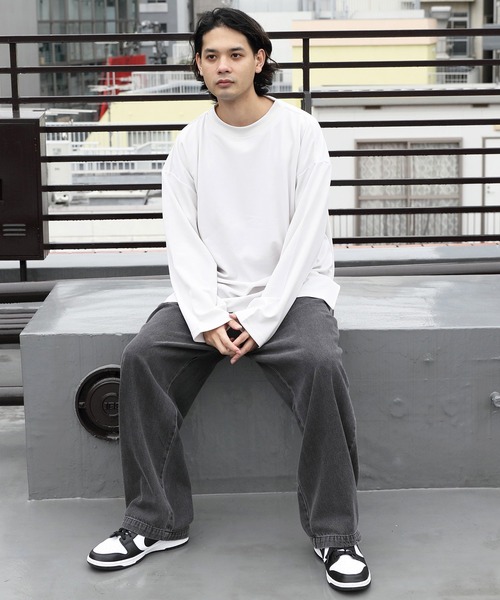 8(eight)(エイト)の「ワイドモックネックTシャツ(Tシャツ/カットソー・メンズ・ホワイト/ベージュ/グレー系その他/チャコールグレー/ブラウン/ネイビー/ブラック・MEDIUM/LARGE)」の21枚目の写真