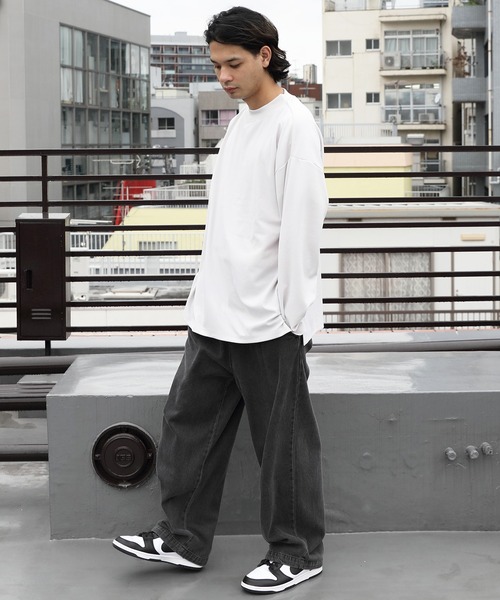 8(eight)(エイト)の「ワイドモックネックTシャツ(Tシャツ/カットソー・メンズ・ホワイト/ベージュ/グレー系その他/チャコールグレー/ブラウン/ネイビー/ブラック・MEDIUM/LARGE)」の9枚目の写真