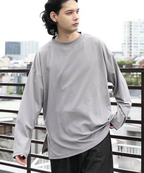 8(eight)(エイト)の「ワイドモックネックTシャツ(Tシャツ/カットソー・メンズ・ホワイト/ベージュ/グレー系その他/チャコールグレー/ブラウン/ネイビー/ブラック・MEDIUM/LARGE)」の11枚目の写真