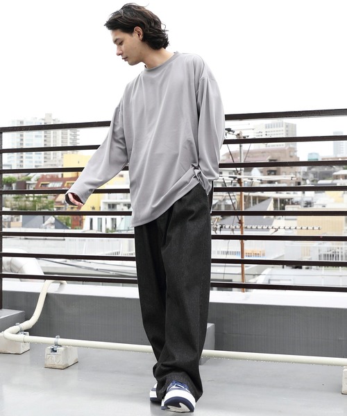 8(eight)(エイト)の「ワイドモックネックTシャツ(Tシャツ/カットソー・メンズ・ホワイト/ベージュ/グレー系その他/チャコールグレー/ブラウン/ネイビー/ブラック・MEDIUM/LARGE)」の12枚目の写真