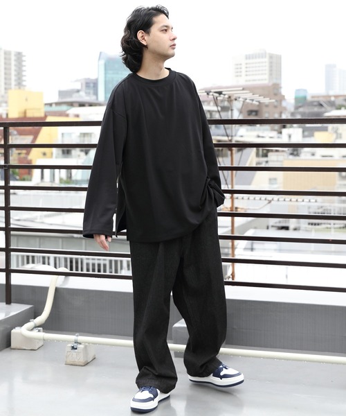 8(eight)(エイト)の「ワイドモックネックTシャツ(Tシャツ/カットソー・メンズ・ホワイト/ベージュ/グレー系その他/チャコールグレー/ブラウン/ネイビー/ブラック・MEDIUM/LARGE)」の10枚目の写真