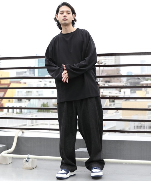 8(eight)(エイト)の「ワイドモックネックTシャツ(Tシャツ/カットソー・メンズ・ホワイト/ベージュ/グレー系その他/チャコールグレー/ブラウン/ネイビー/ブラック・MEDIUM/LARGE)」の17枚目の写真