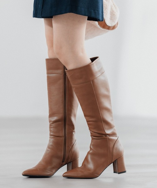 Andemiu（アンデミュウ）の「キリカエロングブーツ165183（ブーツ・レディース・ブラック/ブラウン/ワイン・MEDIUM/LARGE）」の2枚目の写真