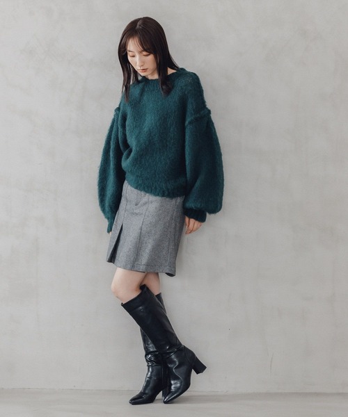 Andemiu（アンデミュウ）の「キリカエロングブーツ165183（ブーツ・レディース・ブラック/ブラウン/ワイン・MEDIUM/LARGE）」の13枚目の写真