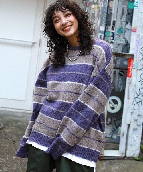 セール】Buyer's Select/モヘアライクビッグシルエットクルーニット