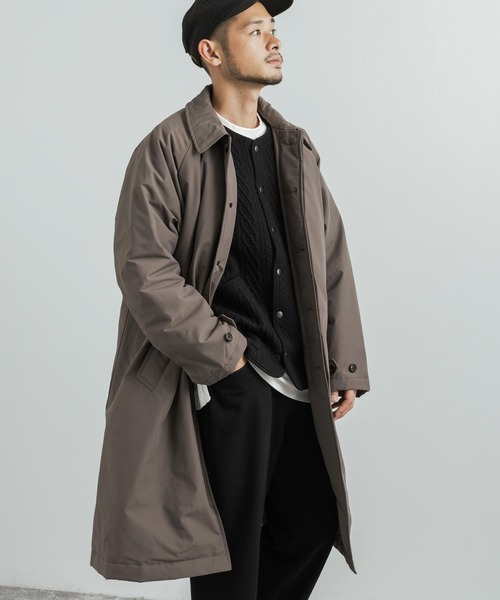 Audience(オーディエンス)の「60/40クロス 中綿 ステンカラーコート オーバーサイズ AUD7159(ステンカラーコート・メンズ・ブラック/オリーブ/ブルーグレー/グレー/ブラウン・M/L/XL)」の3枚目の写真