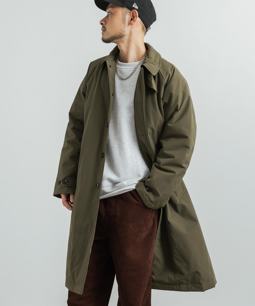 Audience(オーディエンス)の「60/40クロス 中綿 ステンカラーコート オーバーサイズ AUD7159(ステンカラーコート・メンズ・ブラック/オリーブ/ブルーグレー/グレー/ブラウン・M/L/XL)」の5枚目の写真