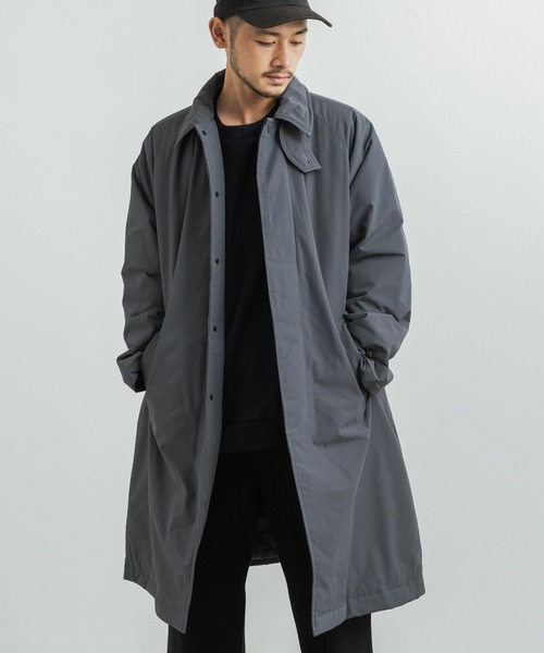 Audience(オーディエンス)の「60/40クロス 中綿 ステンカラーコート オーバーサイズ AUD7159(ステンカラーコート・メンズ・ブラック/オリーブ/ブルーグレー/グレー/ブラウン・M/L/XL)」の4枚目の写真
