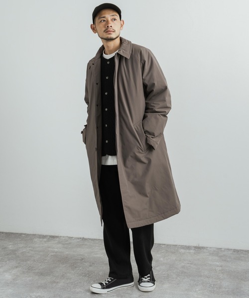 Audience(オーディエンス)の「60/40クロス 中綿 ステンカラーコート オーバーサイズ AUD7159(ステンカラーコート・メンズ・ブラック/オリーブ/ブルーグレー/グレー/ブラウン・M/L/XL)」の11枚目の写真
