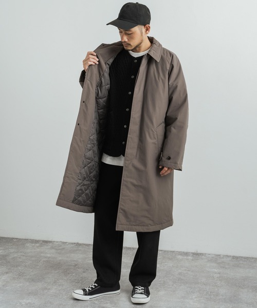 Audience(オーディエンス)の「60/40クロス 中綿 ステンカラーコート オーバーサイズ AUD7159(ステンカラーコート・メンズ・ブラック/オリーブ/ブルーグレー/グレー/ブラウン・M/L/XL)」の13枚目の写真