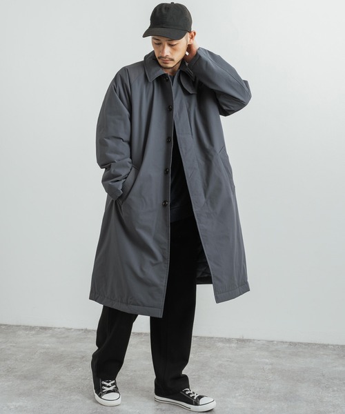 Audience(オーディエンス)の「60/40クロス 中綿 ステンカラーコート オーバーサイズ AUD7159(ステンカラーコート・メンズ・ブラック/オリーブ/ブルーグレー/グレー/ブラウン・M/L/XL)」の14枚目の写真