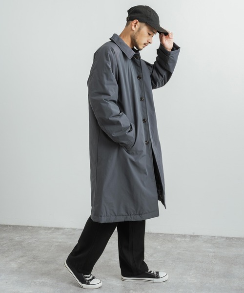 Audience(オーディエンス)の「60/40クロス 中綿 ステンカラーコート オーバーサイズ AUD7159(ステンカラーコート・メンズ・ブラック/オリーブ/ブルーグレー/グレー/ブラウン・M/L/XL)」の16枚目の写真