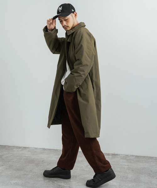 Audience(オーディエンス)の「60/40クロス 中綿 ステンカラーコート オーバーサイズ AUD7159(ステンカラーコート・メンズ・ブラック/オリーブ/ブルーグレー/グレー/ブラウン・M/L/XL)」の21枚目の写真