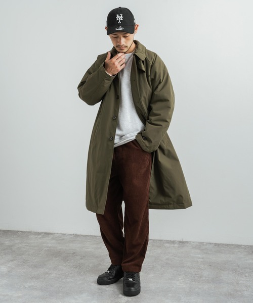 Audience(オーディエンス)の「60/40クロス 中綿 ステンカラーコート オーバーサイズ AUD7159(ステンカラーコート・メンズ・ブラック/オリーブ/ブルーグレー/グレー/ブラウン・M/L/XL)」の22枚目の写真