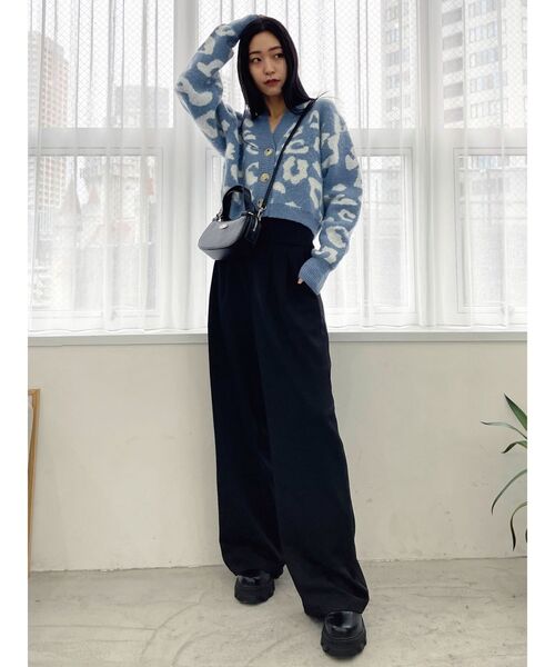 EMODA（エモダ）の「フラッフィーレオパードニットカーディガン（カーディガン/ボレロ・レディース・ベージュ/ブラック/ブルー・FREE）」の13枚目の写真