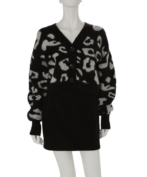 EMODA（エモダ）の「フラッフィーレオパードニットカーディガン（カーディガン/ボレロ・レディース・ベージュ/ブラック/ブルー・FREE）」の17枚目の写真