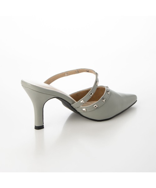 Elvis Luce（エルビスルーチェ）の「ElvisLuce(エルビスルーチェ)スタッズピンヒール前詰まりミュールパンプス（パンプス・レディース・ミント/ブラック/ピンク/ホワイト・L/S/LL/M）」の15枚目の写真