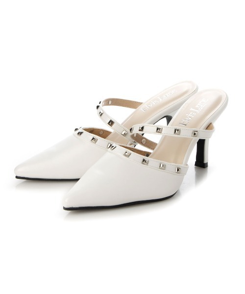 Elvis Luce（エルビスルーチェ）の「ElvisLuce(エルビスルーチェ)スタッズピンヒール前詰まりミュールパンプス（パンプス・レディース・ミント/ブラック/ピンク/ホワイト・L/S/LL/M）」の19枚目の写真