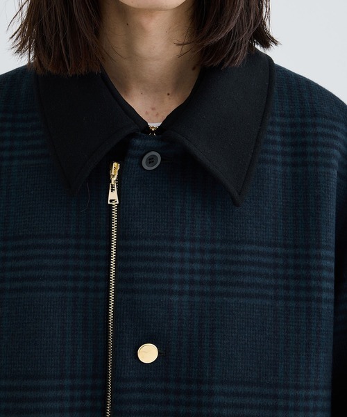 CULLNI（クルニ）の「STUDIOUS別注 ZIP CHECK COAT（ステンカラー