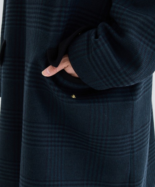 CULLNI（クルニ）の「STUDIOUS別注 ZIP CHECK COAT（ステンカラー