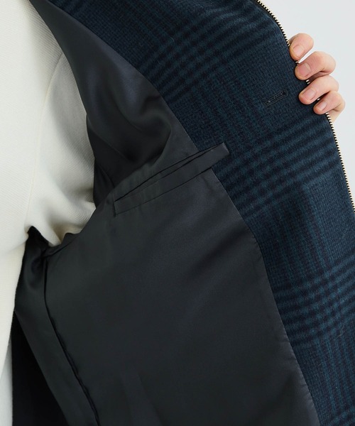 CULLNI（クルニ）の「STUDIOUS別注 ZIP CHECK COAT（ステンカラー