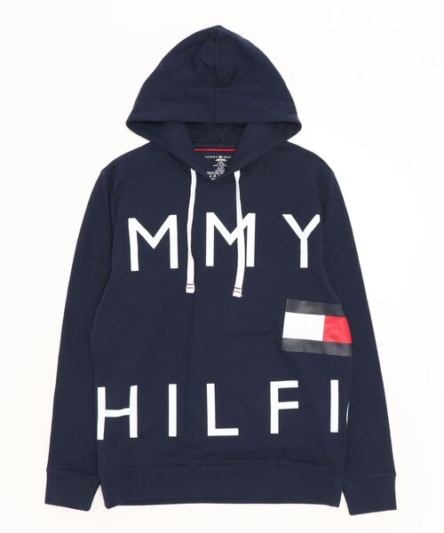 TOMMY HILFIGER(トミーヒルフィガー)の「【Tommy Hilfiger/トミーヒルフィガー】ビッグロゴプリント 裏起毛パーカー(パーカー・メンズ・ネイビー/ブラック/グレー・S/XL/M/L)」の3枚目の写真
