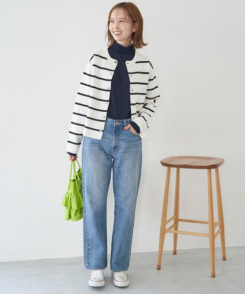 ROPE' PICNIC（ロペピクニック）の「【WEB限定カラー: ライトグレー,イエロー】シアーカットタートル（Tシャツ/カットソー・レディース・サックスブルー/ライトグリーン/オフホワイト/チャコールグレー/ピンク系その他2/ネイビー/クリーム/ピンク系その他/ホワイト系その他5/レッド/イエロー系その他2/ライトグレー/ブラック/ターコイズブルー・38）」の22枚目の写真